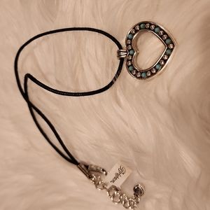 Brighton Indie Heart Reversible Necklace 16-18" in Length